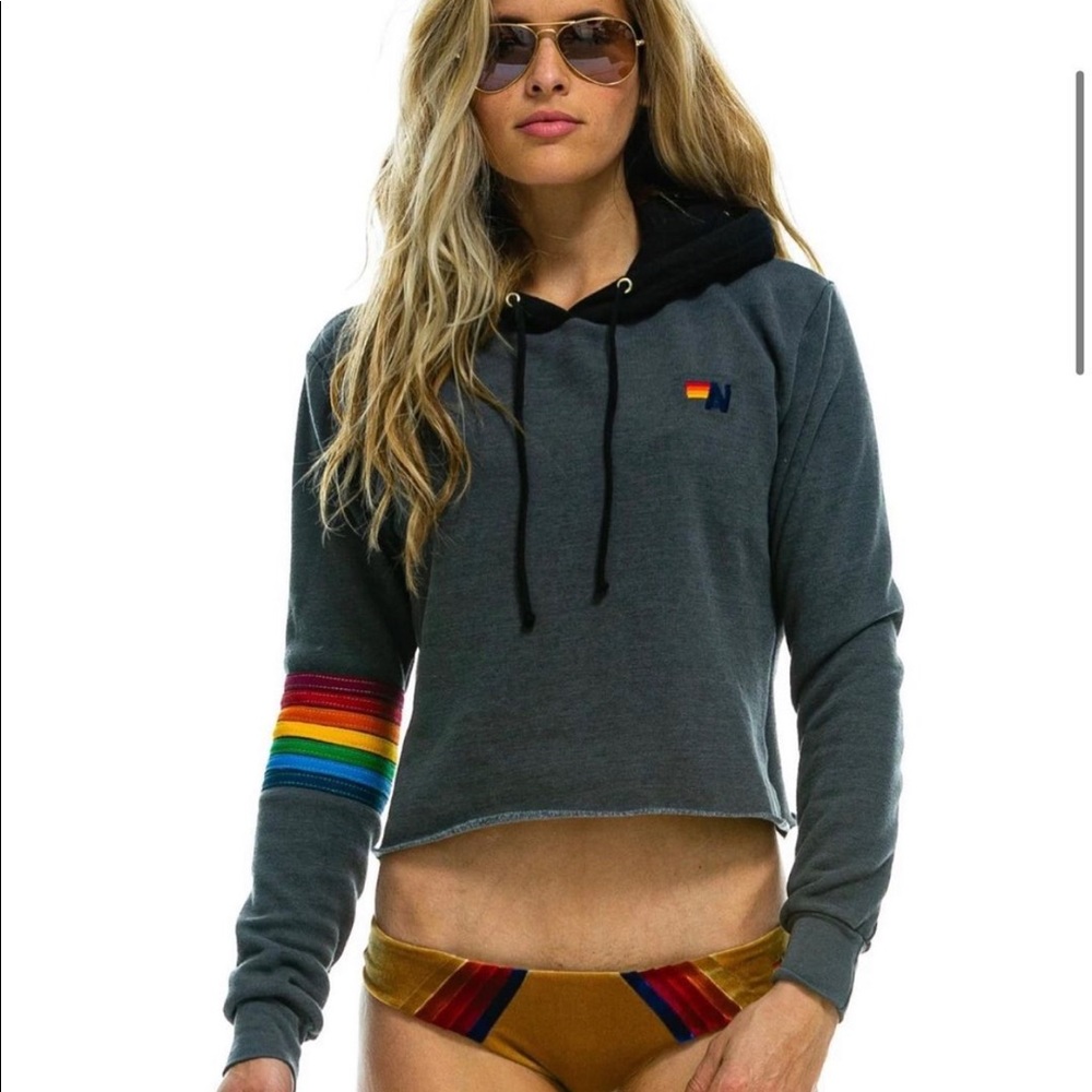 aviator nation cropped hoodie